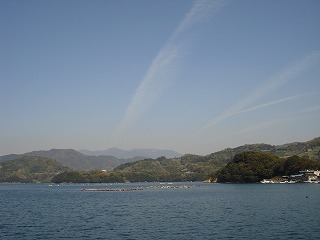 画像: 飛行機雲がたくさん見えました。・・・青